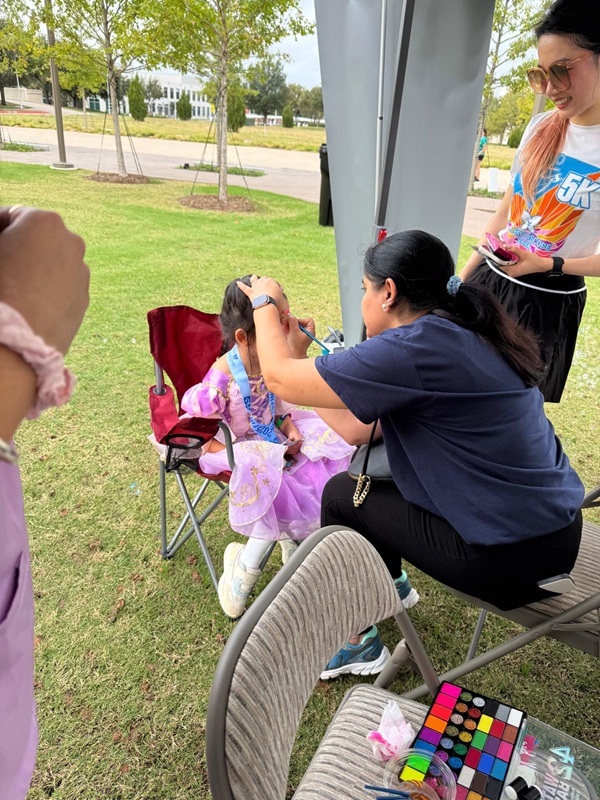 Child getting ready for event