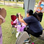 Child getting ready for event