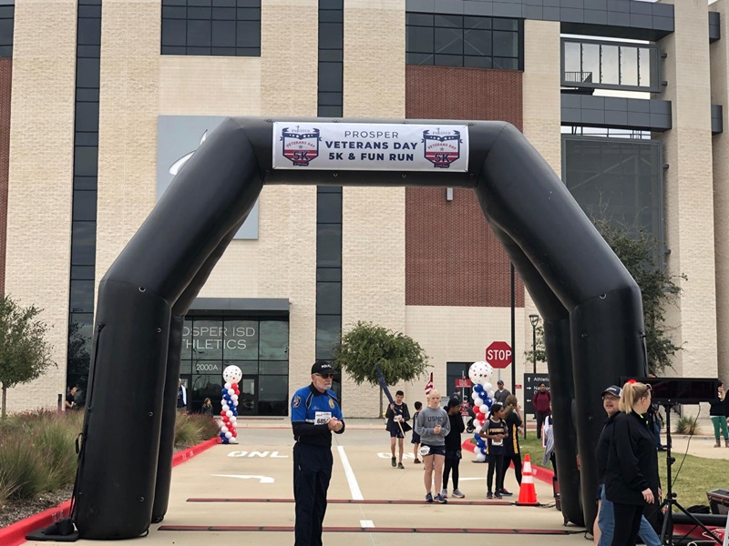 End of race finish line