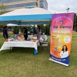 Outside view of company booth at event